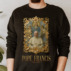 RIP Pope Francis Shirt, Papa Francis 1936�2025 Memorial Sweatshirt, Catholic Tribute Hoodie, Faith-Inspired Sweatshirt, Vatican Apparel