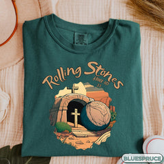 Comfort Colors�Rolling Stones T-Shirt, Trendy Easter Clothing, Jesus Christ Shirt, Gift For Christian, Faith-Based Graphic Tee, Gift For Her