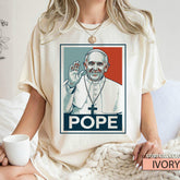 Retro Pope Shirt, Catholic Leader Shirt, Pope Francis Portrait Shirt, Leader Who Touched Hearts With Tenderness, Jorge Mario Bergoglio