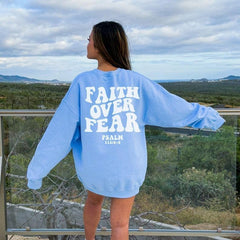 Faith Over Fear Sweatshirt, Gift For Christians, Psalm Shirt, Bible Verse Sweater, Religious Hoodie, Faith Outfit, Church Tee Classic