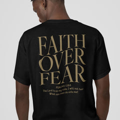 2 sided Faith Over Fear Christian T-Shirt Bible Verse, Aesthetic Christian Shirts, Jesus Tee, Church Shirt, Trendy Tshirt, Religious Faith Shirt