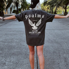 2 sided Comfort Colors Faith Over Fear Christian Crewneck Christian Shirt Christian Streetwear Bible Verse Shirt