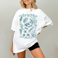Christian Ocean Animal Shirt, Coastal Sea Life Tshirt, Trendy Beachy Oversized Scripture Tee, Jesus Bible Verse Shirt, Faith Apparel Gift