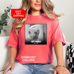 Pope Francis 1936-2025 Comfort Colors, Rememberance Shirt, Rest In Peace Shirt, Papa Francis Tribute Shirt, RIP Papa Francis, Papa Francis