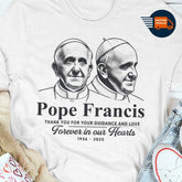 RIP Pope Francis T-Shirt, God Bless Pope Francis Shirt, Thank You Father Pope Francis Shirt, Catholic Tee, Memorial Tribute Tee 1936-20