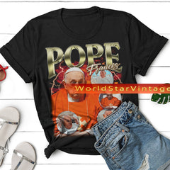 POPE FRANCIS Vintage Tshirt, Pope Francis Homage Shirt, Pope Francis Fan Tees, Pope Francis Retro 90s Sweater, Pope Francis Merch Gift Tees