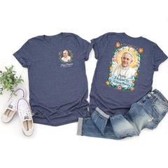 2 sided Pope Francis Shirt, RIP Pope Francis Shirts, Memorial Pope Francis Papa Shirt,Papa Francis 1936-2025, Pope Francis Rest In Peace Tees