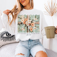 Jesus is the Light shirt, Floral Christian shirt, Motivational Quotes shirt, Bible Verse shirt, Floral Religious shirt, His Grace is Enough