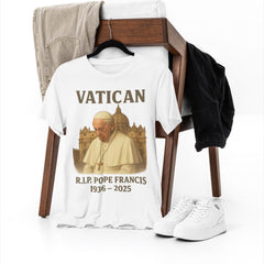 Pope Francis Memorial Shirt, RIP 1936 2025, Vatican Tribute Sweatshirt, Catholic Faith Gift, Religious Christian Apparel