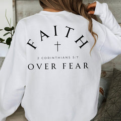 2 sided Faith Over Fear Verse shirt | Christian apparel | Aesthetic Bible Verse Shirt | Motivational Shirt