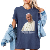 Pope Francis Shirt, Catholic T-Shirt, Faith Apparel, Religious Shirt, Christian Clothing, Modern Pope Design Shirt, RIP Papa Francis Shirt