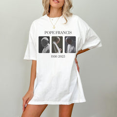 Vinrage RIP Pope Francis T-Shirt, Vatican Catholic Tee, Religious Gift, Unisex Jersey Top, Christian Quote Shirt,Comfort Colors,UNISEX shirt