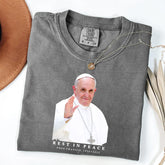 Comfort Colors� Rest In Peace Pope Francis Shirt, Catholic Shirt, Christian Shirt, Pope Francis Memorial T-Shirt, Rip Pope Francis Shirt