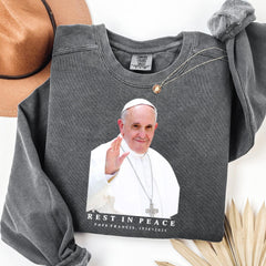Comfort Colors� Rest In Peace Pope Francis Shirt, Catholic Shirt, Christian Shirt, Pope Francis Memorial T-Shirt, Rip Pope Francis Shirt