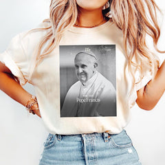 Rest In Peace Pope Francis Shirt, In Loving Memory Tee, RIP Pope Shirt, Catholic Commemorative Top, Rest In Peace Pope Francis