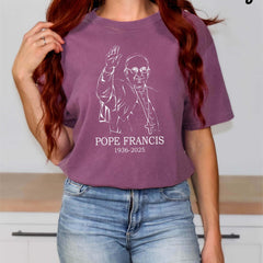 Comfort Colors� RIP Pope Francis Shirt, Pray For Pope Francis, Memorial Tribute 1936-2025, Vatican Catholic Shirt, Religious Christian Shirt