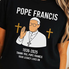 Pope Francis Commemorative Shirt, Pray for Pope Francis Shirt, Vatican Catholic Tee, Religious Gift, Christian Quote Tee, Gift for Him, Her