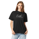 Faith Over Fear T-Shirt | Inspirational Shirt Women | Christian Graphic Tee | Black Trendy Tee | Gift for Her shirts | minimalist faith tee