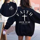2 sided Faith Over Fear Verse shirt | Christian apparel | Aesthetic Bible Verse Shirt | Bible shirt | Motivational Shirt