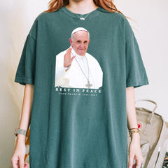 Comfort Colors� Rest In Peace Pope Francis Shirt, Catholic Shirt, Christian Shirt, Pope Francis Memorial T-Shirt, Rip Pope Francis Shirt