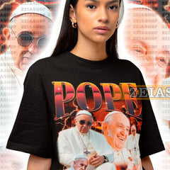 POPE FRANCIS Retro 90s Shirt, Pope Francis Homage, Pope Francis Fan merch, Pope Francis Gift, Pope Francis Sweatshirt, Pope Francis Tee