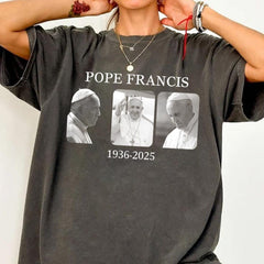 Vintage RIP Pope Francis Shirt, Pope Francis Gift, Pope Francis Clothing, Vintage Pope Francis Fan Tee, Vatican Catholic Tee, Religious Gift