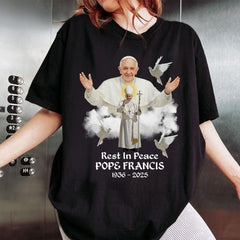 Pope Francis 1936 2025 Shirt, Pope Francis Rip Shirt, Rest In Peace Pope Shirt, Pray for Pope Francis Shirt, Catholic Tribute Shirt