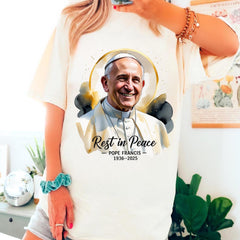Pope Francis Tribute shirt - Rest In Peace 1936-2025, Pope Francis Memorial apparel, Pope Francis Smile, Pope Rip shirt
