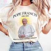 Memorial Pope Francis T-Shirt, Memorial 1936�2025 Tribute, Now in God�s Eternal Embrace Tee, Thank You Father Pope Francis Shirt