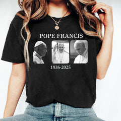 Vintage RIP Pope Francis Shirt, Pope Francis Gift, Pope Francis Clothing, Vintage Pope Francis Fan Tee, Vatican Catholic Tee, Religious Gift