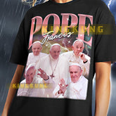 POPE FRANCIS Shirt | Pope Francis Retro Tees, Pope Francis Bootleg Tshirt, Vatican Religious Figure Sweatshirt #saf