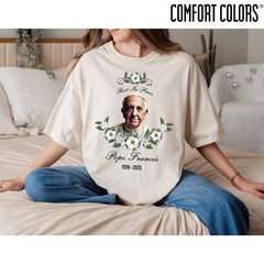 Comfort Colors� Rest In Peace Pope Francis Shirt, Franciscus Shirt, Religious Shirt, Trendy Pope Shirt, Pope Francis Tribute Shirt, RIP Papa