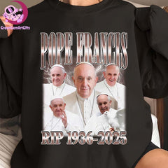 Pope Francis Bootleg Vintage Shirt, Rip Pope Francis Sweatshirt, Pope Francis Memorial T-Shirt, In Loving Memory Tee, RIP Pope Shirt