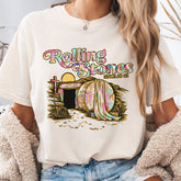 Comfort Colors Rolling Stones Since AD 33 Graphic Tee, Retro Easter Inspired T-Shirt, Unisex Casual Vintage Look Top, Unique Religious Shirt