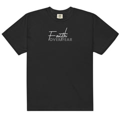Faith Over Fear T-Shirt | Inspirational Shirt Women | Christian Graphic Tee | Black Trendy Tee | Gift for Her shirts | minimalist faith tee