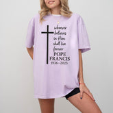 Pope Francis Shirt, RIP Pope Francis T-Shirt, Pray for Pope Francis Commemorative Shirt, Vatican Catholic Shirt, Christian Tee, Francis Tee