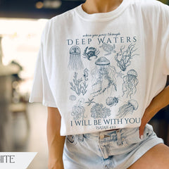 Christian Ocean Animal Shirt, Coastal Sea Life Tshirt, Trendy Beachy Oversized Scripture Tee, Jesus Bible Verse Shirt, Faith Apparel Gift