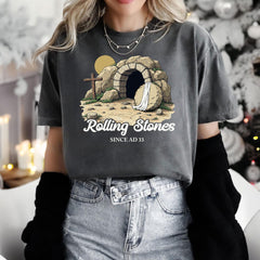 Rolling Stones Shirt, He is Risen T Shirt, Jesus Christ Shirt, Gift For Christian, Faith-Based Graphic Tee, Gift For Her, Bible Verse Shirt