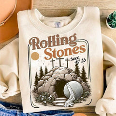Christian Easter Rolling Stones shirt, Retro Easter Christian Jesus apparel, Easter shirt, Jesus Christian shirt, He is Risen apparel shirt