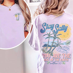 2 sided Stay Salty Christian shirt, Bible Verse shirt, Religious shirt, Christian T-shirt, Christian Apparel shirt, Salt of the Earth shirt, Christian Gift shirt