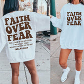 Faith Over Fear shirt, Christian Sweatshirt, Faith, Jesus Shirt, Religious shirt, Christian Gift