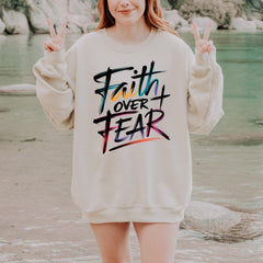 Faith Over Fear, Christian Shirt, Faith Over Fear Shirt, Gift For Christian, Love Like Jesus, Jesus Sweatshirt, Bible Verse, Religious Shirt