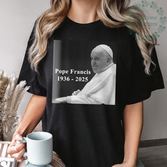 RIP Pope Francis Shirt, Thank You Father Pope Francis Shirt, Memorial Tribute Tee 1936-2025, Catholic Christian Gift, Vatican Angel