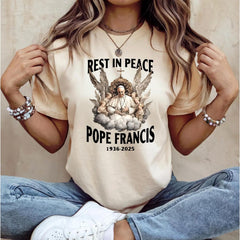 God Bless Pope Francis Shirt, Pope Francis T-Shirt, Rest in Peace the Pope Shirts, RIP Pope Francis T-Shirts, Memorial Tribute Sweatshirts