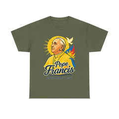 Pope Francis Inspirational Tee, Faith Mercy Love Shirt, Unisex Cotton T-Shirt for Spiritual Gifts, Religious Apparel, Catholic Merchandise