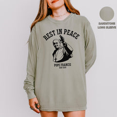 Rest In Peace Pope Francis Comfort Colors� Shirt, In Loving Memory Tee, RIP Pope Tee, Catholic Commemorative Top, Rest In Peace Pope Francis