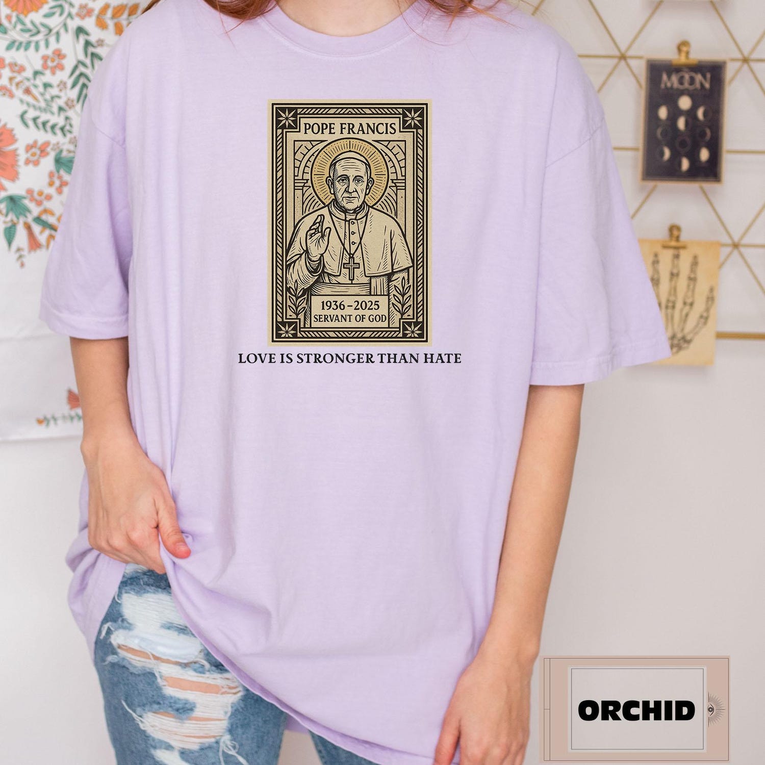 Comfort Colors Pope Francis Shirt,  Pope Memorial Tee, Catholic Commemorative Shirt, Religious Gift