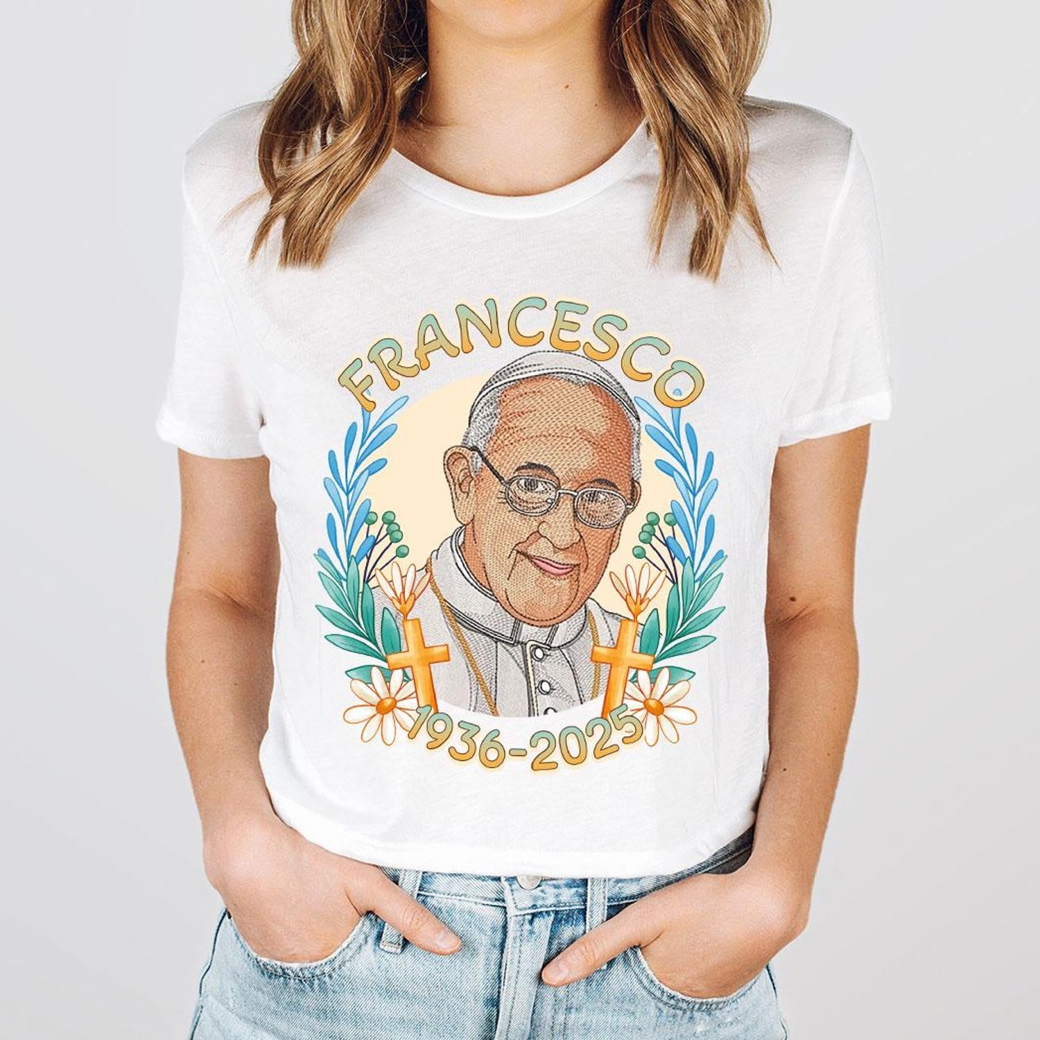 Pope Francis Memorial Shirt, RIP Francesco 1936-2025 T-Shirt, Catholic Tribute Shirt, Memory Pope Shirt, Religious Christian Shirt