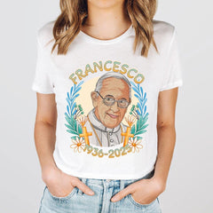 Pope Francis Memorial Shirt, RIP Francesco 1936-2025 T-Shirt, Catholic Tribute Shirt, Memory Pope Shirt, Religious Christian Shirt