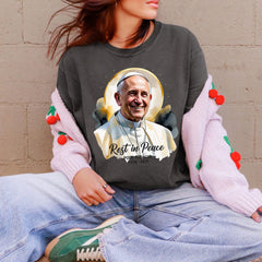 Comfort Colors� RIP Pope Francis Shirt, Papa Francis 1936-2025, Memorial Pope Francis Shirt, Vatican T-Shirt, Rest In Peace Pope Francis Tee